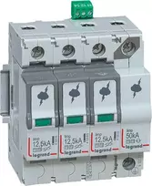 Legrand 412277 Viršįtampių ribotuvas B+C, 1+2 tipas 3P+N 12,5kA 1,5kV ON 300 TT/TNS 412277