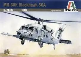 Italeri Sikorsky MH-60K Juodas Hawk SOA 1/48 surenkamas sraigtasparnio modelis
