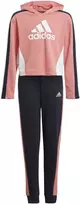 Adidas Sportinis Kostiumas Mergaitėms G Hooded Crop Ts Juodas Rožinė GM8933