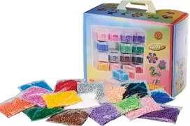 Hama Beads Hama - Karoliukai - Didelė laikymo dėžutė su Midi karoliukais ir 16 skyrelių (6761)