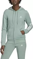 Adidas Džemperis Moterims W Lin Ft Fz Hd Žalias GL0795
