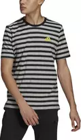 Adidas Marškinėliai Vyrams M Stripy Sj T Pilkas Juodas