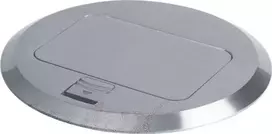 Kanlux POP-UP apvali metalinė grindų dėžė 1+1/2 M45 lizdai / aliuminis OFFICE+ 28311