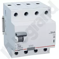 RCD JUNGILKLIS LE-402062 TRIFAZIS, AC TIPAS 30 mA 25 A LEGRAND
