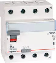 RCD JUNGILKLIS LE-411707 TRIFAZIS, AC TIPAS 30 mA 25 A LEGRAND