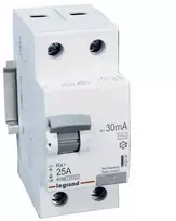 Srovės nuotekio relė RCD RX Legrand 402024 (AC, 25A, 2P, 30mA, 230V)