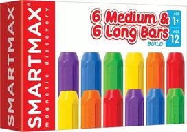 Iuvi Games Magnetinių kaladėlių rinkinys Smart Max 6 trumpų ir 6 ilgų juostelių