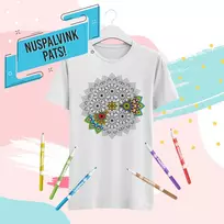 Moteriški marškinėliai "Nuspalvink pats! Mandala"