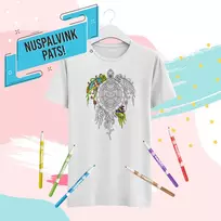 Vaikiški marškinėliai "Nuspalvink pats! Vėžlys"