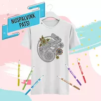 Moteriški marškinėliai "Nuspalvink pats! Chameleonas"