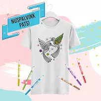 Vaikiški marškinėliai "Nuspalvink pats! Paukščiai"