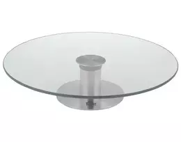 King Hoff Tortinė 1 pakopų lėkštė, stiklas - plienas, 30 cm skersmens, „Kinghoff“