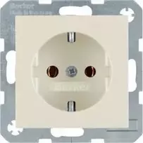 Berker Hager Schuko lizdas su įžeminimu 16A IP20 kreminis (47438982)
