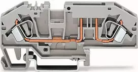 Wago Fuse jungtis 6mm2 pilka 25A DIN 35mm plokščias saugiklis (282-696)