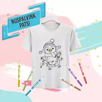Vaikiški marškinėliai "Nuspalvink pats! Pingviniukas"