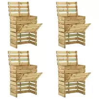 Sodo komposto dėžės, 4vnt., 80x50x100cm, impregnuota pušis