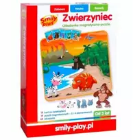 Smily Magnetinė dėlionė su gyvūnais, 62 vnt.