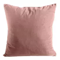 Eurofirany MILO aksominis pagalvės užvalkalas su smulkiu struktūriniu raštu, 45X45 cm, spalva: tamsiai rožinė