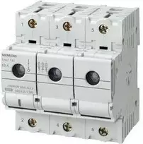 „Siemens“ saugiklių jungiklio skyriklis su pagrindu, skirtas 63A 3P D02 (5SG7133)