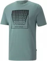Puma Marškinėliai Vyrams Wording Grap Žalias 848564 50