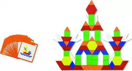 Viga Medinė geometrinė mozaikos vigos žaislų loginis galvosūkis 102 ELS