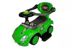 Lean Cars Paspiriama mašinėlė-stumdukas Mega Car 3in1, žalia