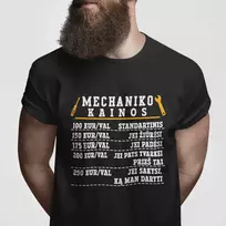 Marškinėliai "Mechaniko kainoraštis"