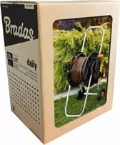 BRADAS BŪGNAS VEŽIMĖLIS SODO ŽARNAI SU 1/2″ 25M ŽARNA, PURKŠTUKU IR JUNGTIS