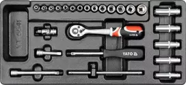 Yato Toya Sa Poland Įrankių rinkinys į su padėklu į spintelę | 6.3 mm (1/4") | 25 vnt. (YT-5541)