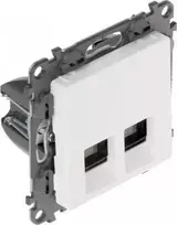 Legrand 753141 VALENA LIFE Lizdas kompiuterio dvigubas RJ45 cat.5e UTP balta 753141