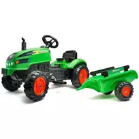 Traktorius su priekaba FALK X Tractor žalias