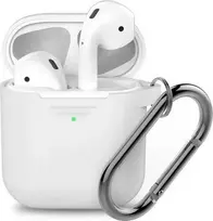 KeyBudz Elevate Keychain - silicio apsauginė dėklas AirPods 1 / 2 (balta)