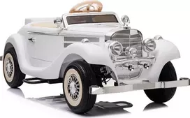 Lean Cars Dvivietis elektromobilis Retro Mercedes 540K, baltas