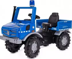 Pedalinis sunkvežimis policijos automobilis Rolly Toys RolliUnimog Mercedes-Benz