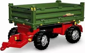 Rolly Toys rollyTrailer „Rolly Multi“ dviejų ašių žalia priekaba savivartė