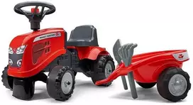 FALK Traktorius Vaikams Massey Ferguson Raudonas su Priekaba