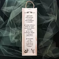 Medinė butelio dėžė "Meilės himnas"