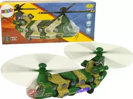 Lean Toys Karinio sraigtasparnis LeanToys High Wings su šviesom ir gasais