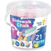 Genio kids Spalvotos piešimo kreidelės 21 vnt