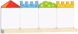 Viga Toys VIGA Edukacinė Sistema - Pilies sieninė magnetinė lenta
