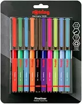 Parker Rotring Linner plonųjų rašiklių rinkinys 0,4 mm, 10 spalvų - 2166220