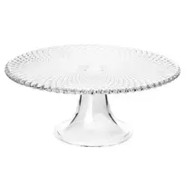 Tortinė iš stiklo ant kojelės 28cm,Karo