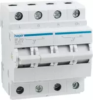 Hager Modulinis tinklo generatoriaus jungiklis 2P 63A SF263