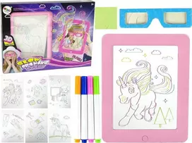 3D piešimo lenta Lean Toys Magical Illuminated