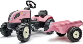 Vaikiškas pedalinis traktorius Falk Country Star 2056L, su priekaba, rožinis