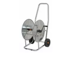 BRADAS ritė sodo žarnai, su ratais ALUMINIOWY 90mb 3/4" ZINCATO
