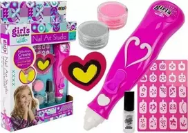 Lean Toys Nagų lakavimo rinkinys su blizgučių dozatoriumi ir laku