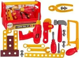 Lean Toys Vaikiškas įrankių rinkinys su plastikiniais įrankiais