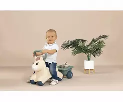 Paspiriama mašinėlė Smoby Cute Baby Pony su priekaba