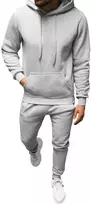 J.Style Sportinis Kostiumas Vyrams Fleece Pilkas 68C10381-2